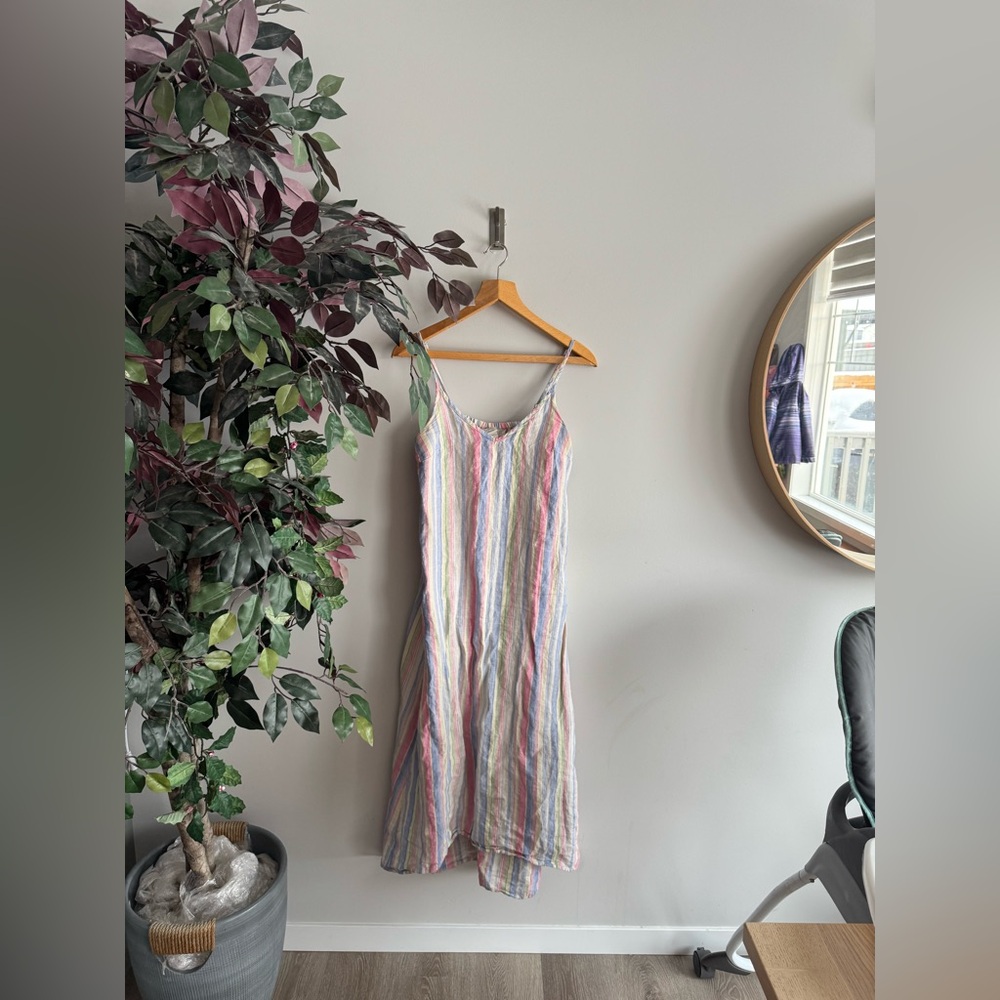 C&C California Pastel Striped Midi Dress